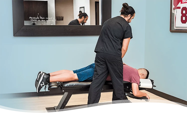 chiropractic adjustment at Absolute Pain Relief